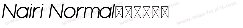 Nairi Normal字体转换